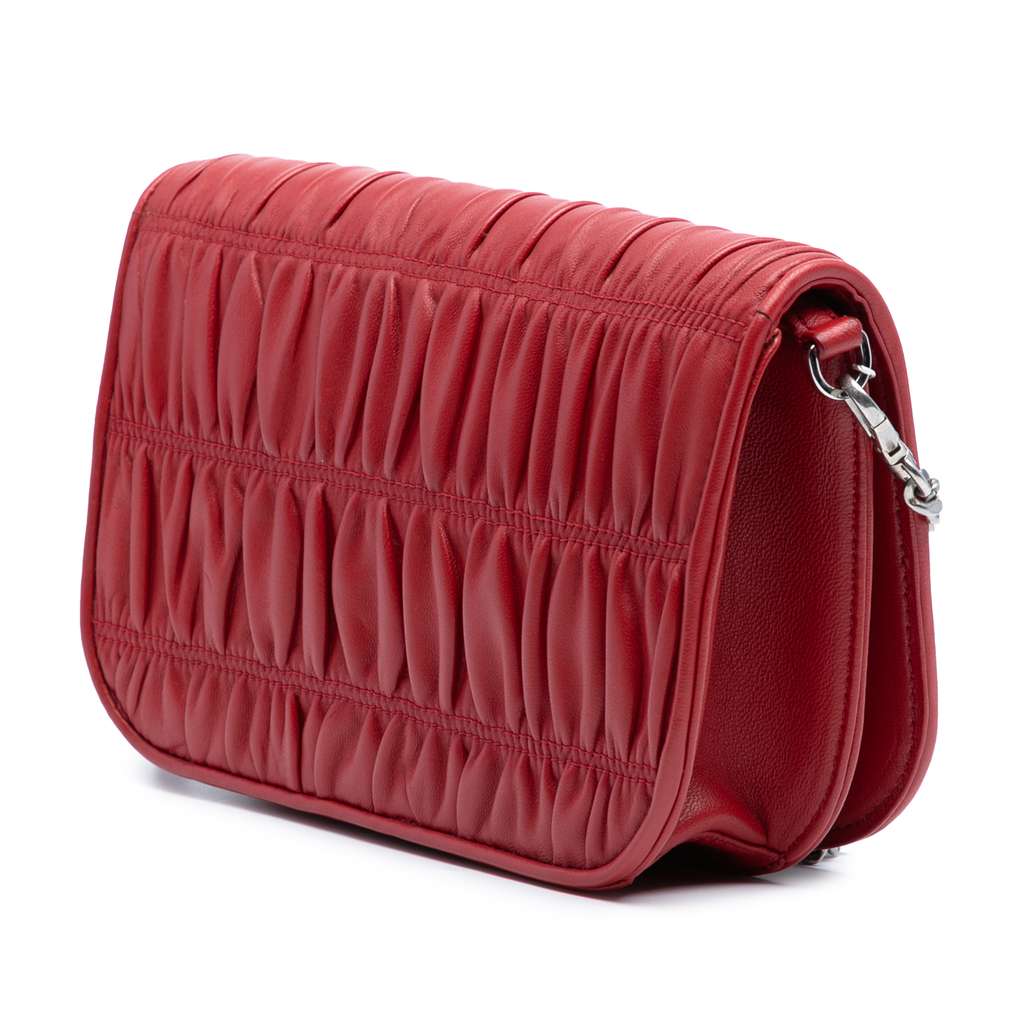 Prada Nappa Gaufre Chain Flap Bag - Back view