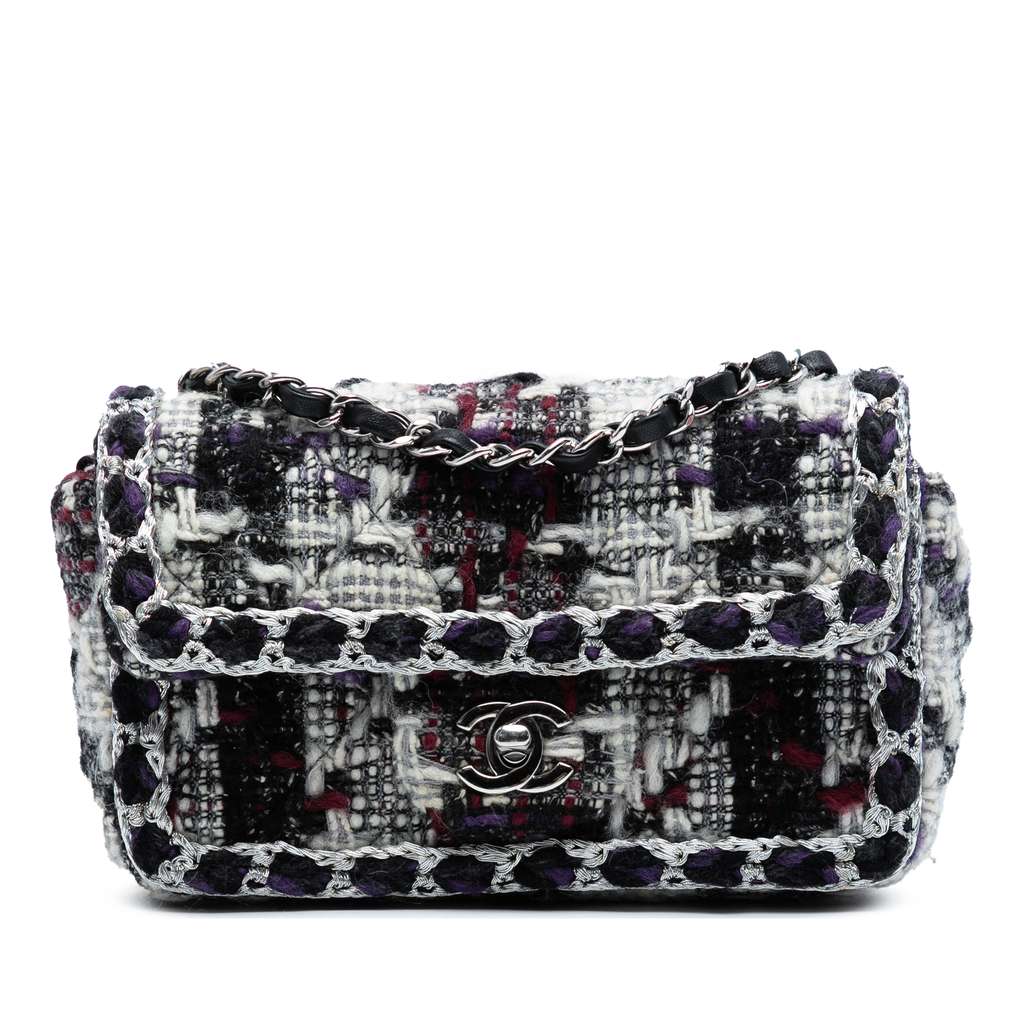 Chanel Mini Rectangular Quilted Tweed Single Flap