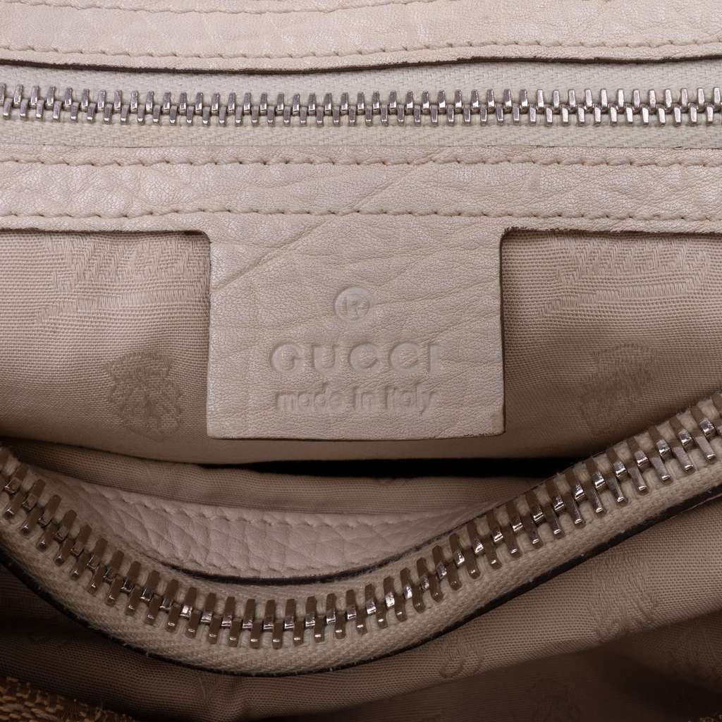 Gucci Medium GG Canvas Bamboo Libeccio Tote - Side view