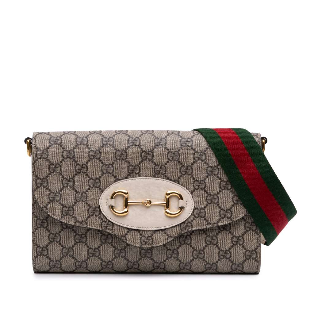 Gucci Small GG Supreme Horsebit 1955 Satchel