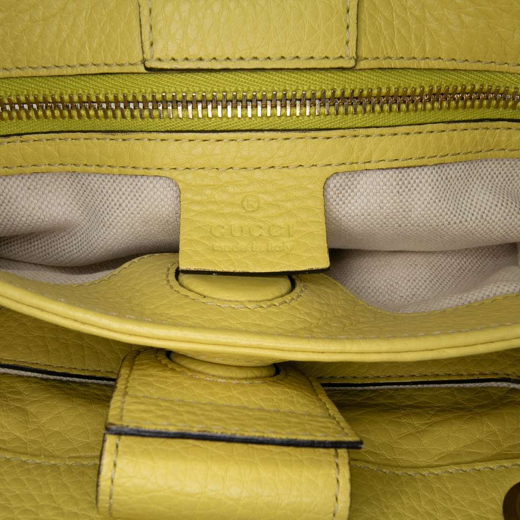 Gucci Small Calfskin Bamboo Shopper Satchel - Side view