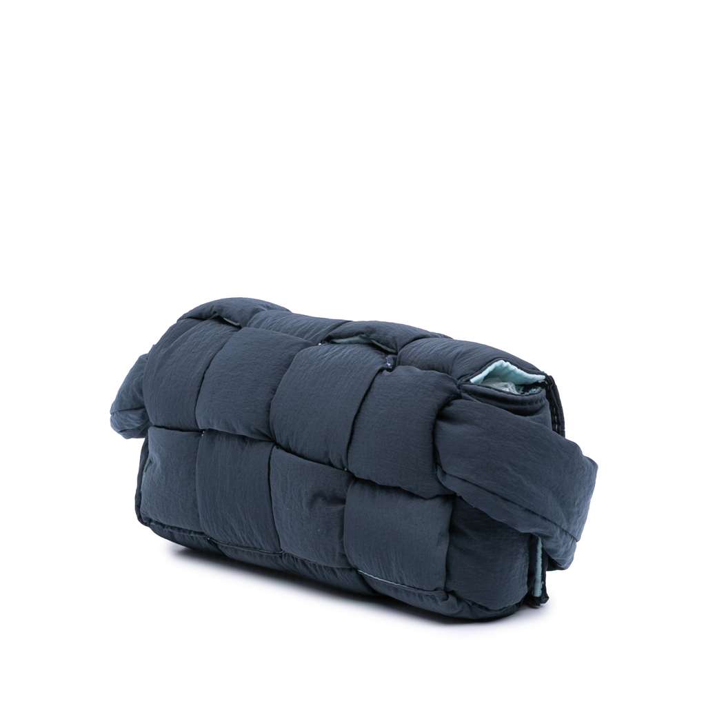 Bottega Veneta Mini Nylon Intrecciato Padded Tech Cassette Crossbody - Back view