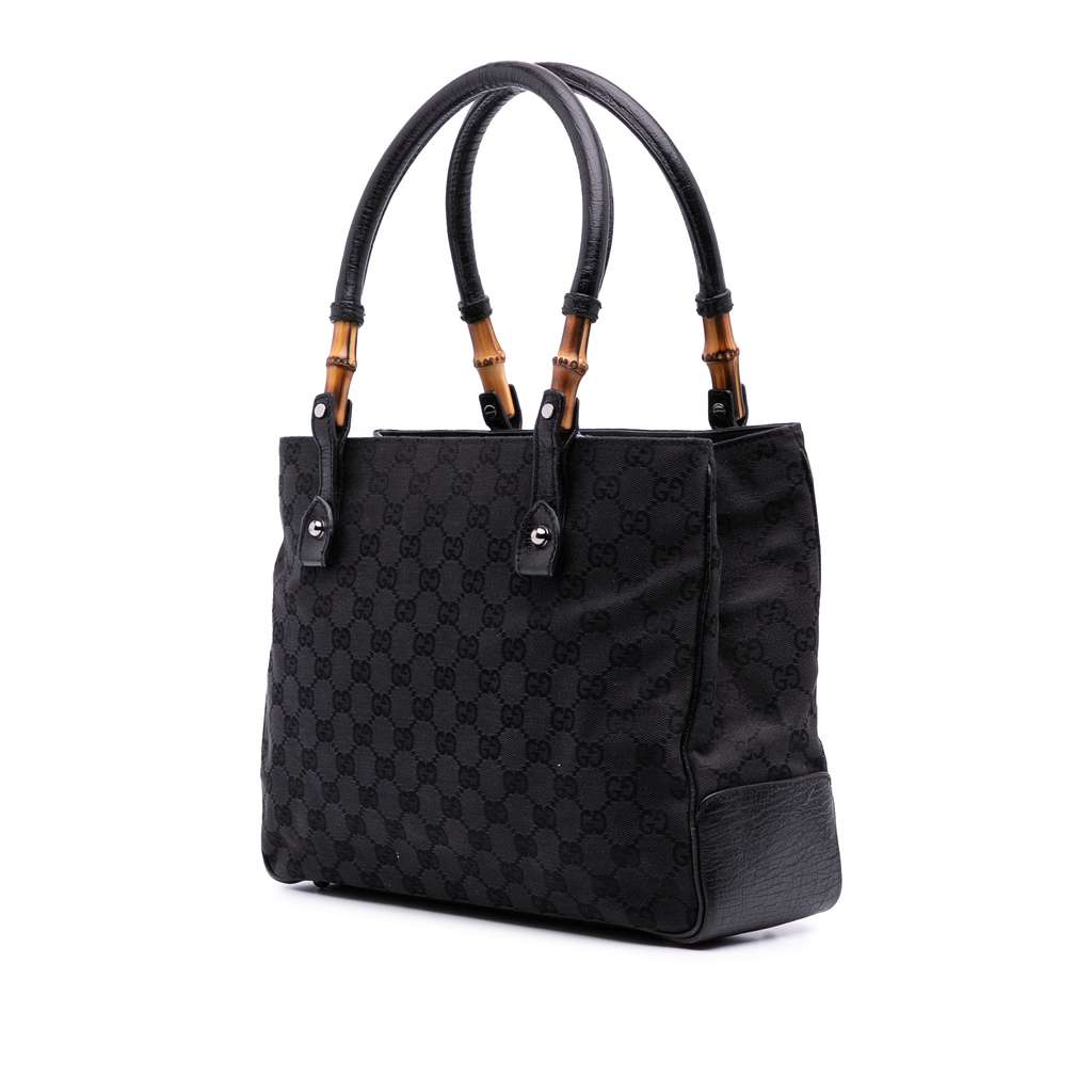 Gucci GG Canvas Bamboo Tote - 2
