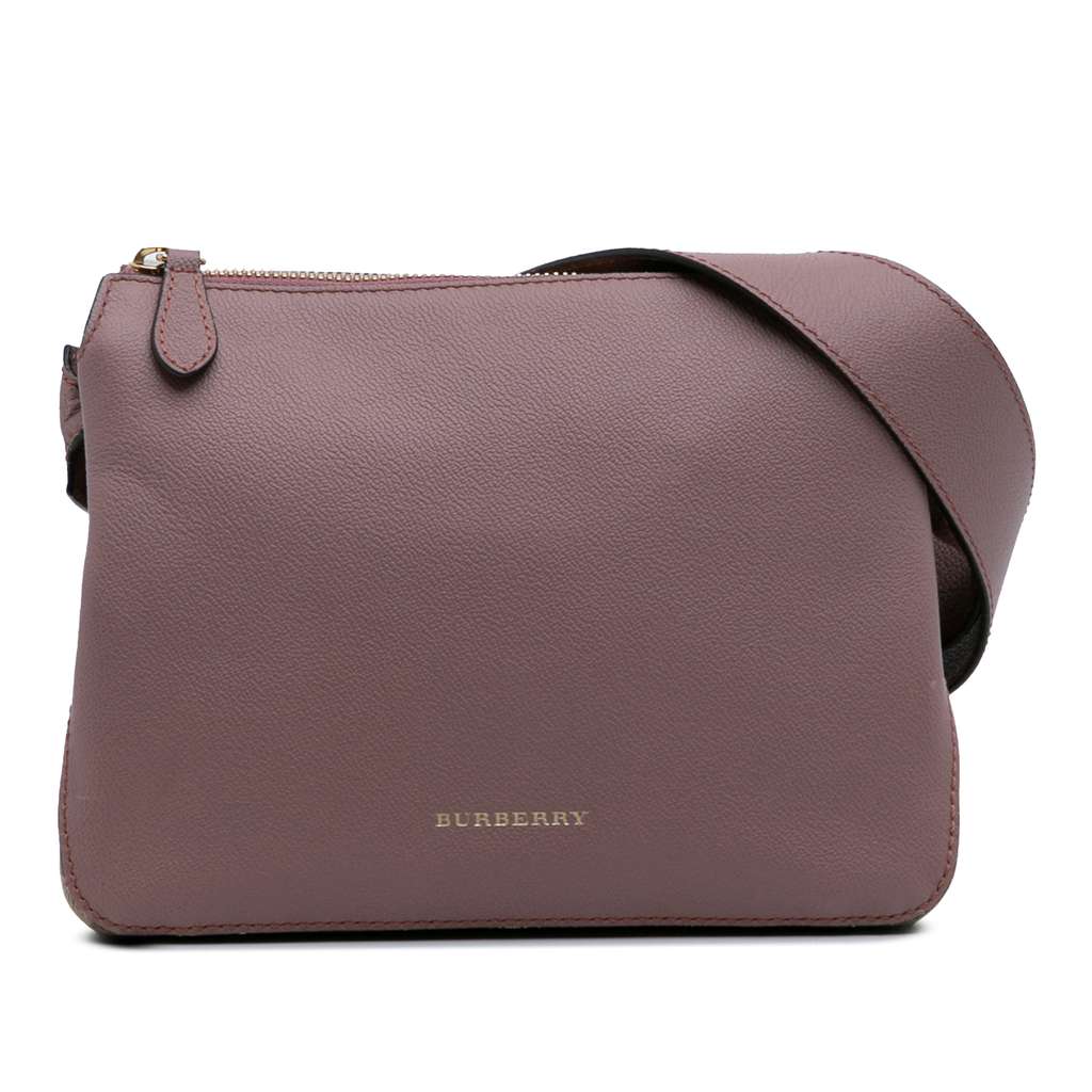 Burberry Small Grained Calfskin House Check Helmsley Crossbody