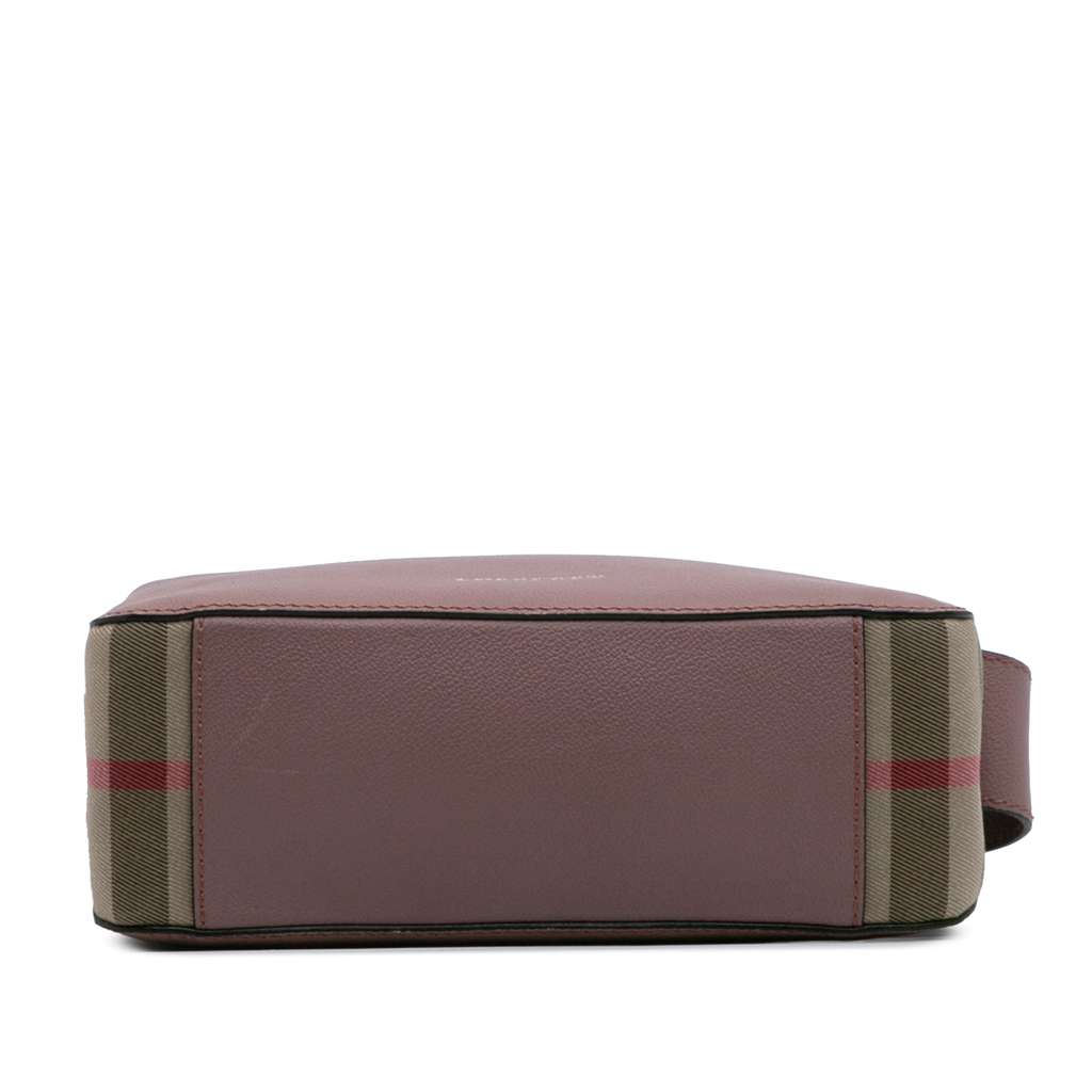 Burberry Small Grained Calfskin House Check Helmsley Crossbody - Image 6