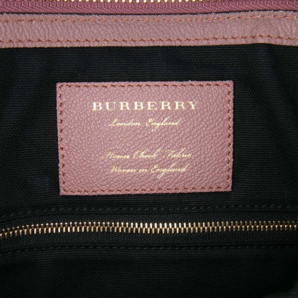 Burberry Small Grained Calfskin House Check Helmsley Crossbody - Side view