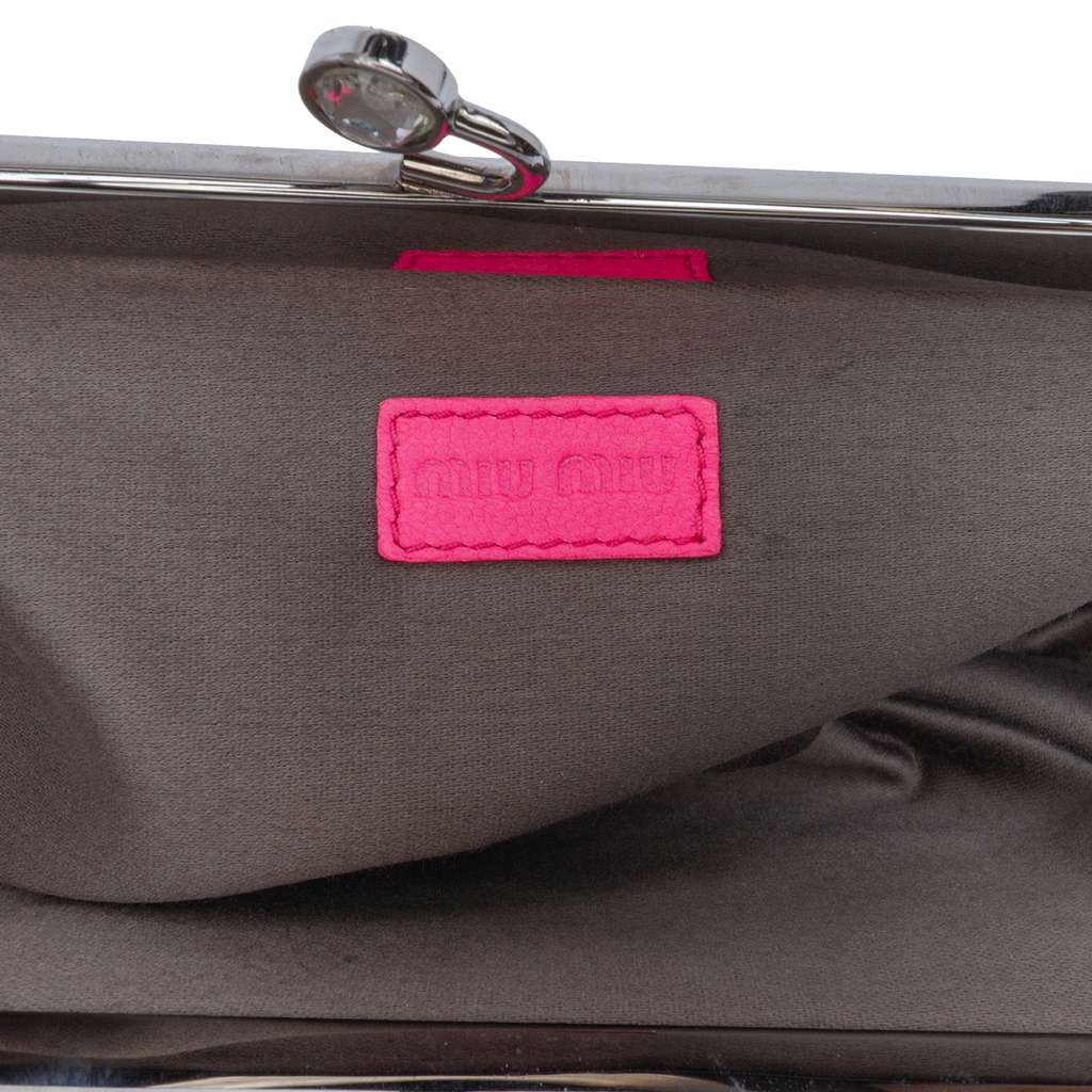 Miu Miu Matelasse Nappa Kiss Lock Frame Clutch - 5