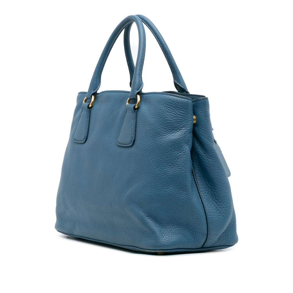 Prada Vitello Daino Open Convertible Tote - Back view