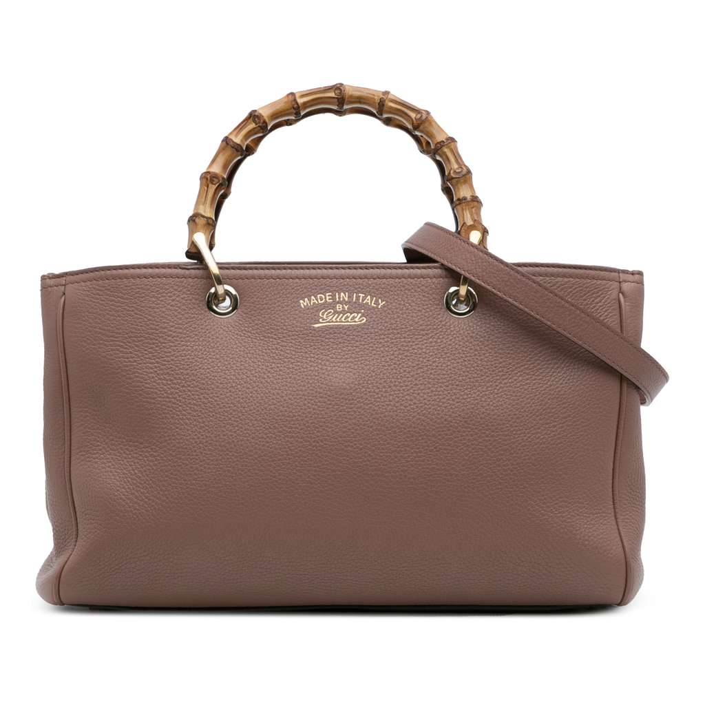 Gucci Medium Calfskin Bamboo Shopper Satchel