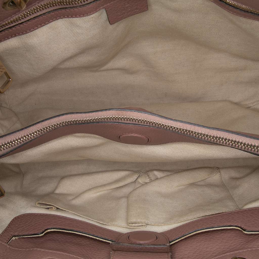 Gucci Medium Calfskin Bamboo Shopper Satchel - 4