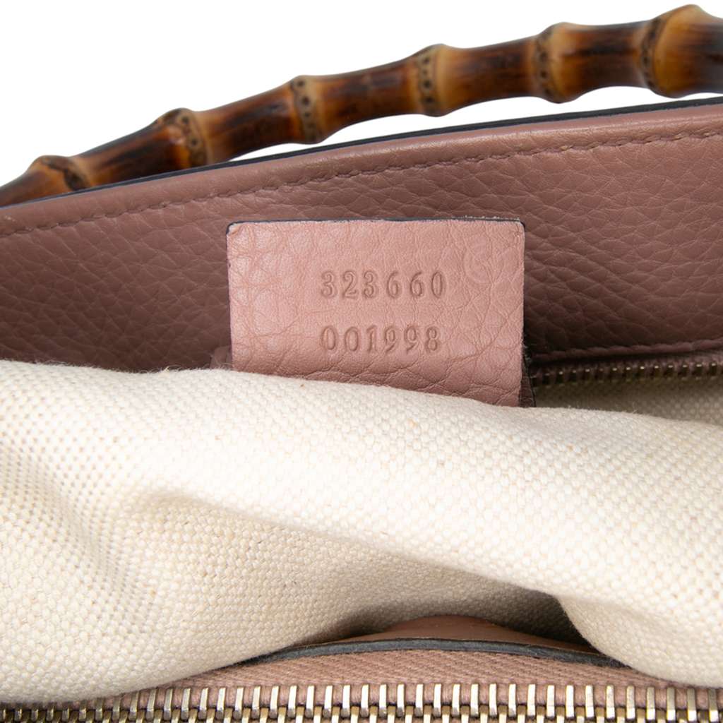 Gucci Medium Calfskin Bamboo Shopper Satchel - Detail 1