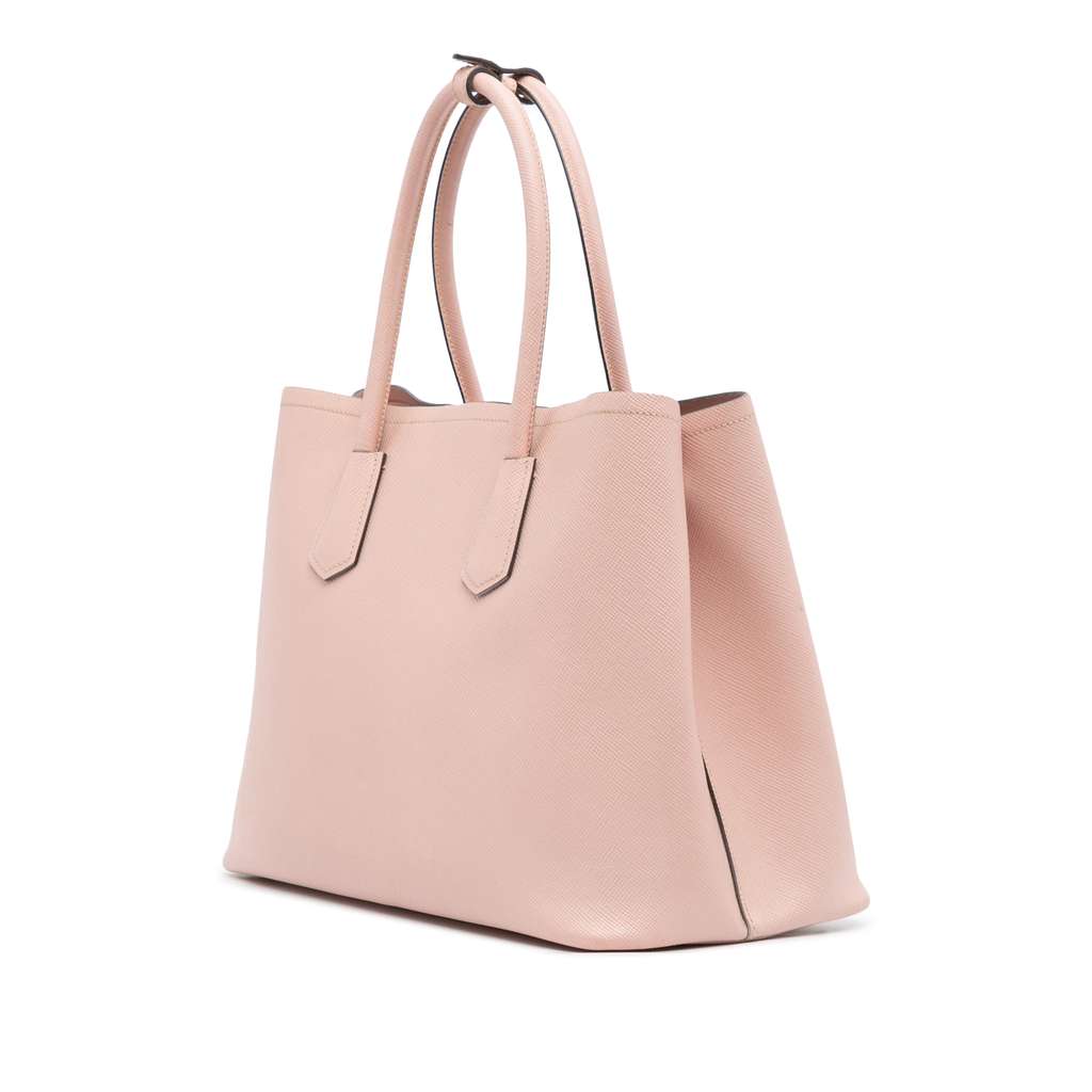 Prada Medium Saffiano Cuir Double Satchel - Back view