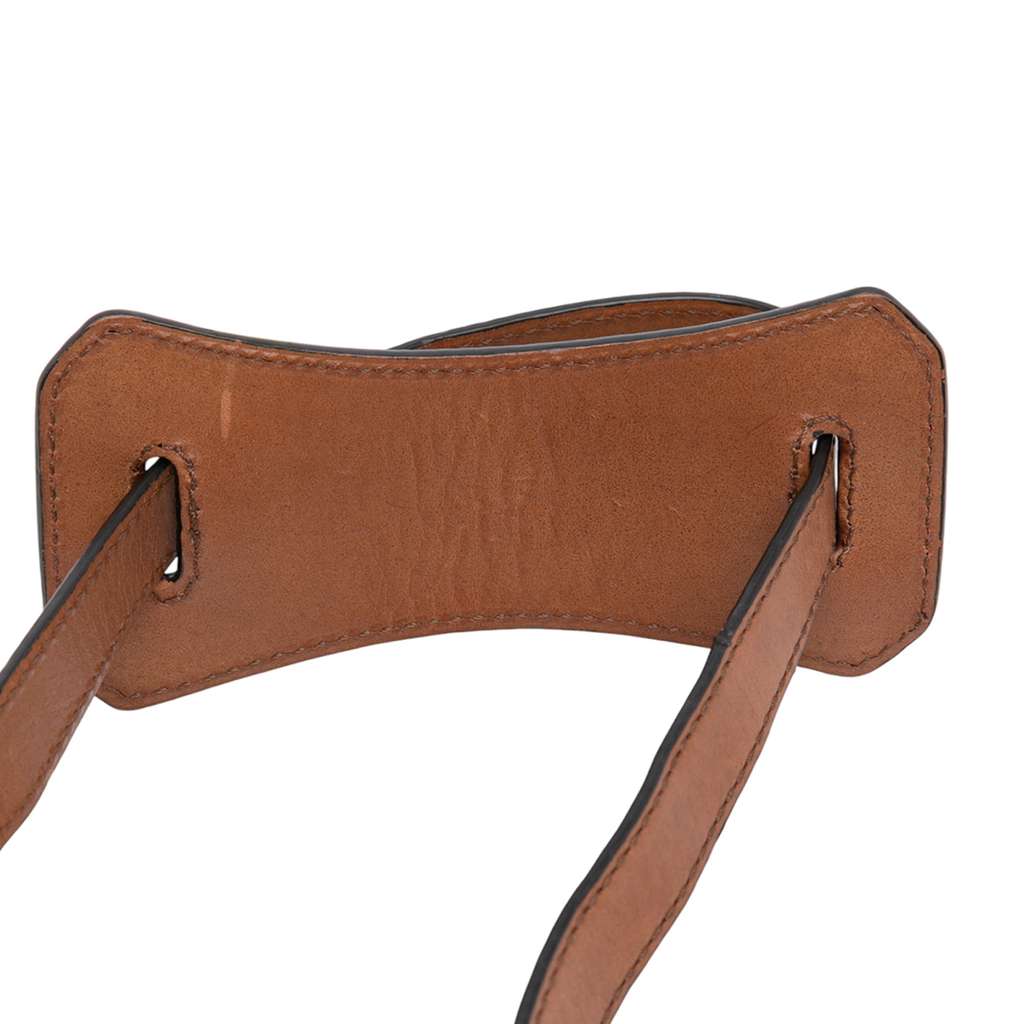 Burberry Small Mega Check Canvas and Suede Fringe Belgrove Bucket Bag - Detail 2