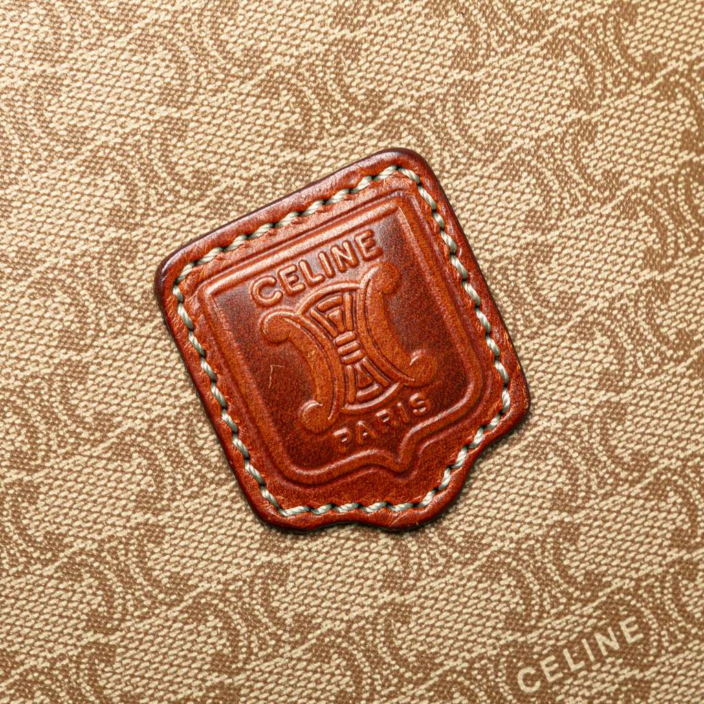 Celine Macadam Coated Canvas Drawstring Bucket Bag - Side view