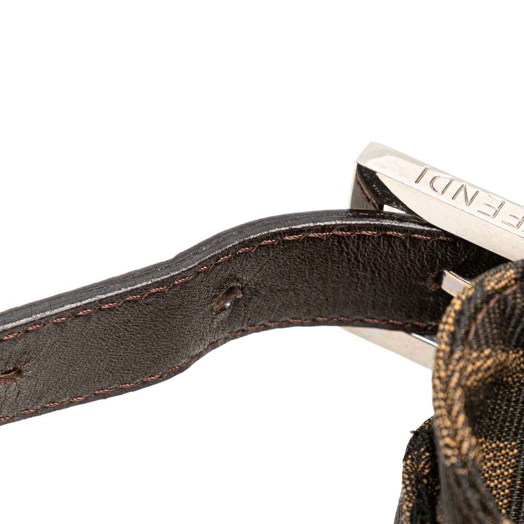 Fendi Zucca Canvas Double Flap Shoulder Bag - Image 11