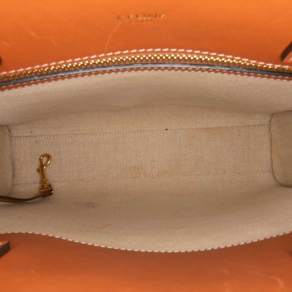 Celine Small Triomphe Canvas Maillon Vertical Cabas Satchel - 4