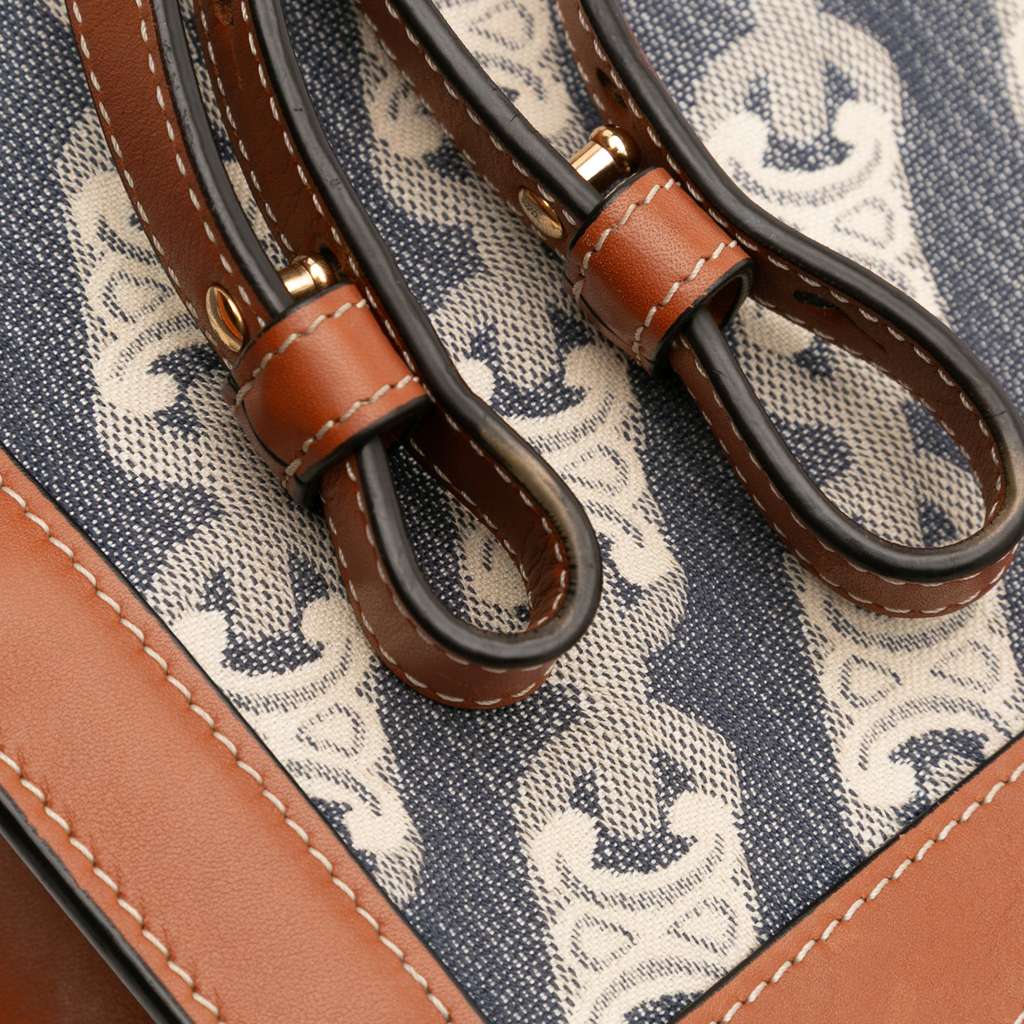 Celine Small Triomphe Canvas Maillon Vertical Cabas Satchel - Detail 1