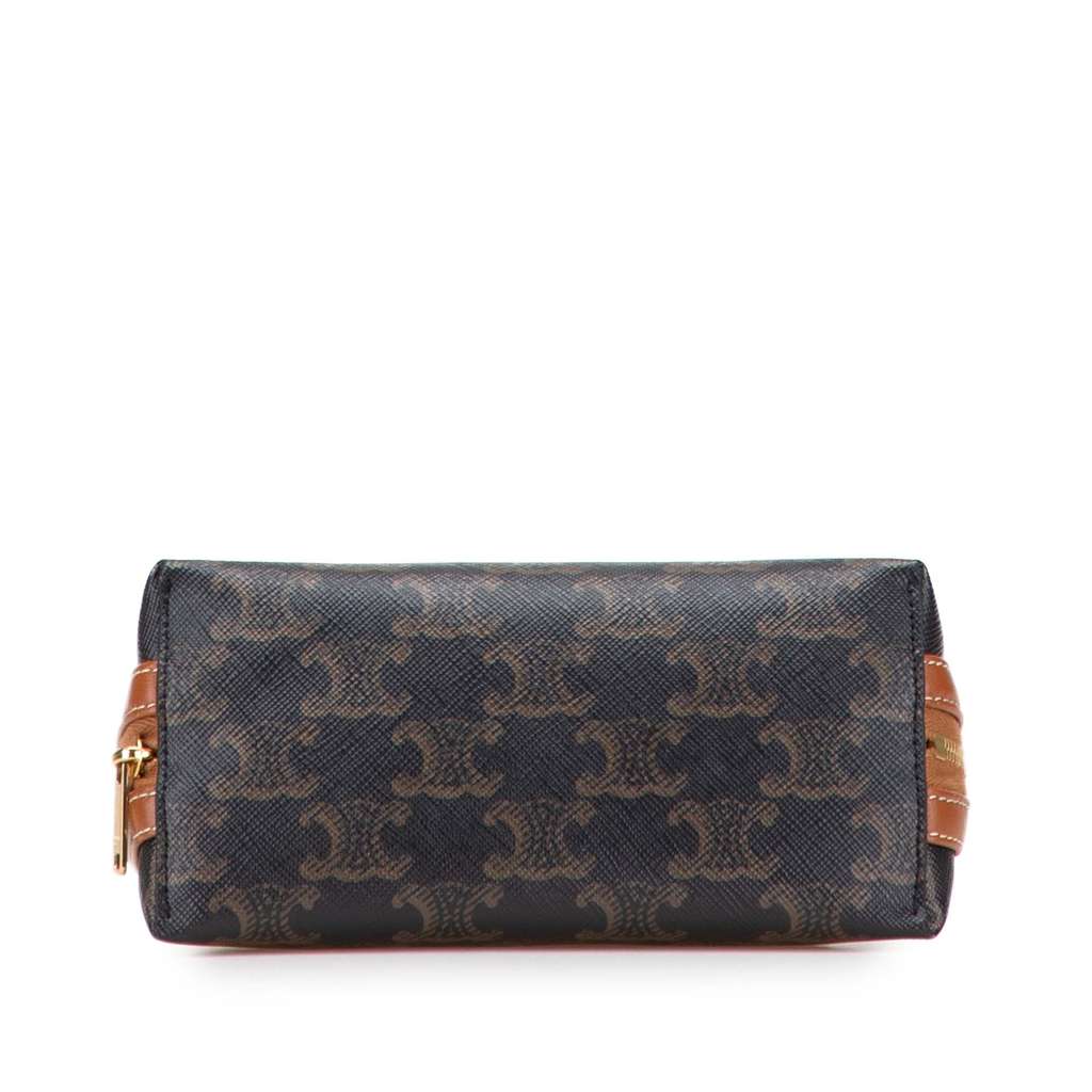 Celine Triomphe Coated Canvas Clutch On Chain - Image 6