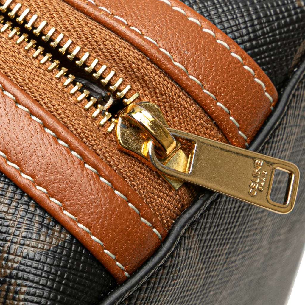 Celine Triomphe Coated Canvas Clutch On Chain - Image 11