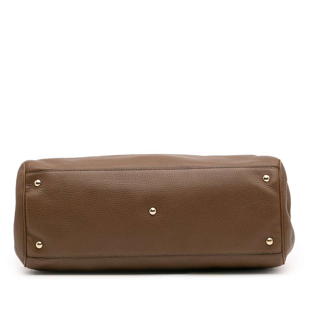 Gucci Large Calfskin Bamboo Shopper Satchel - 3