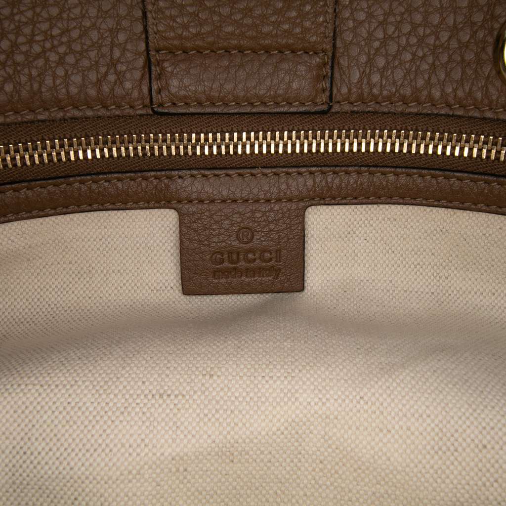 Gucci Large Calfskin Bamboo Shopper Satchel - 4