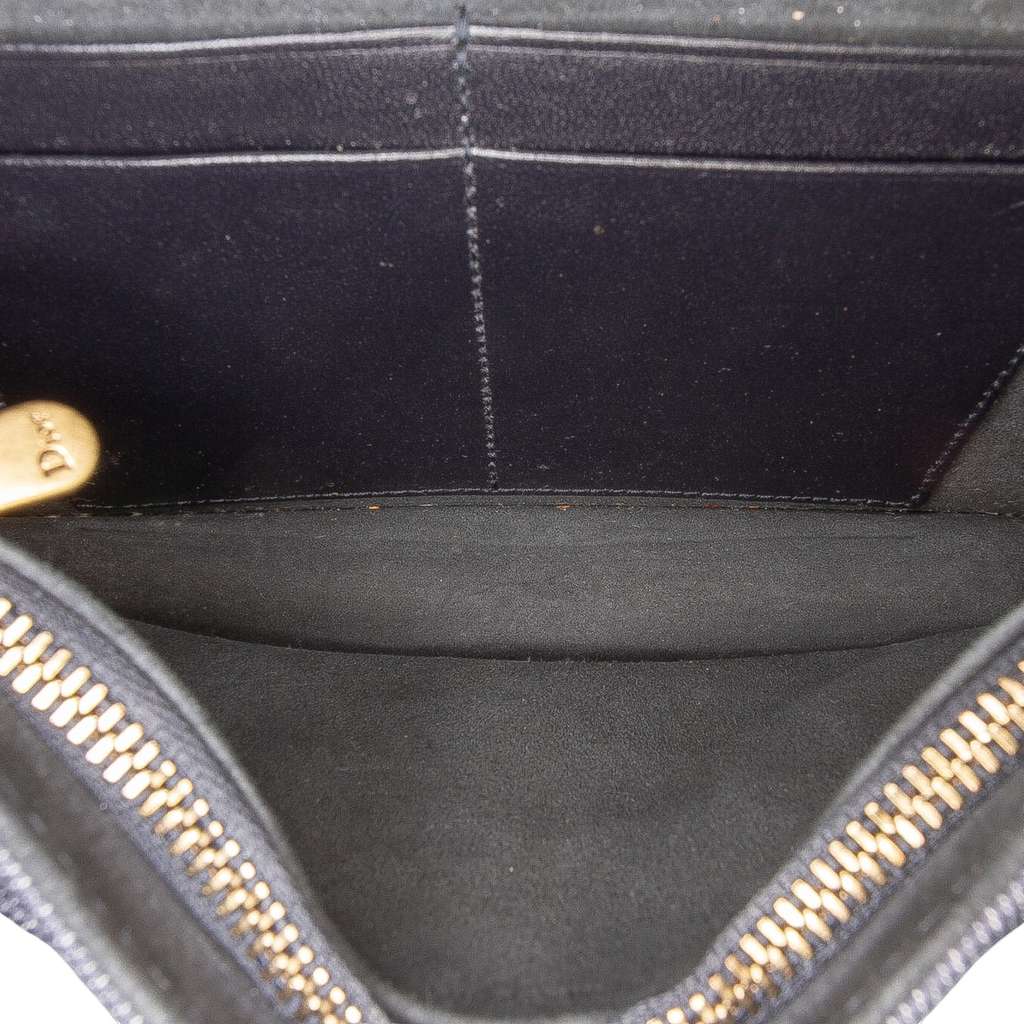 Dior Studded Denim Diorama Wallet on Chain - 4