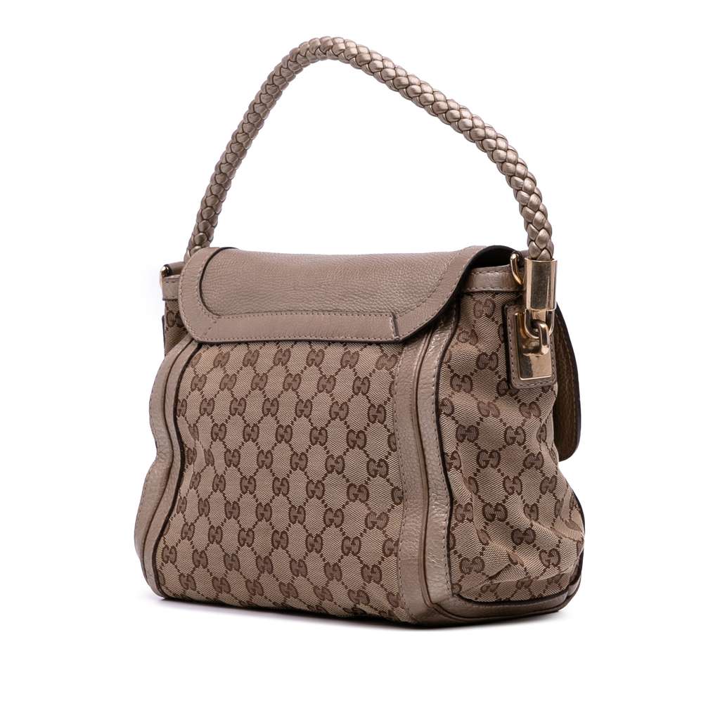 Gucci GG Canvas Bella Flap Satchel - Back view