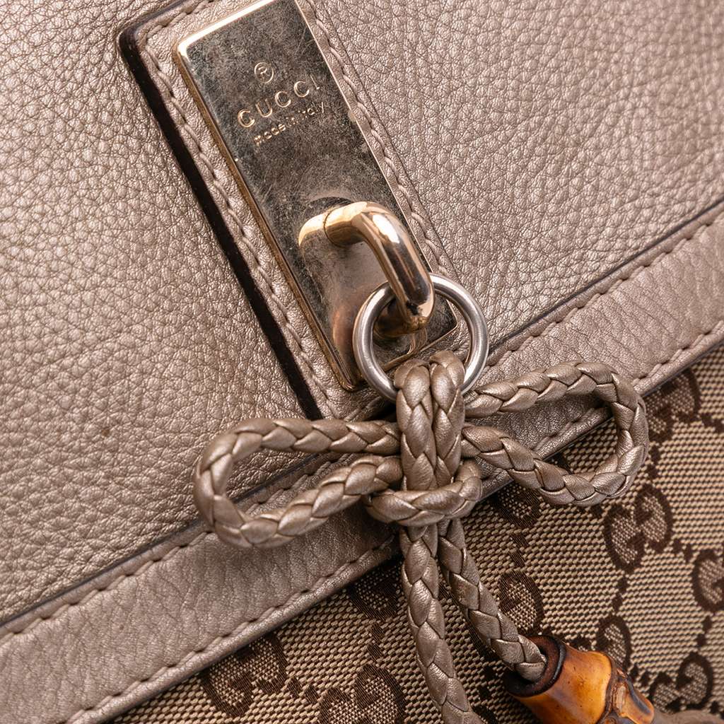 Gucci GG Canvas Bella Flap Satchel - Image 10