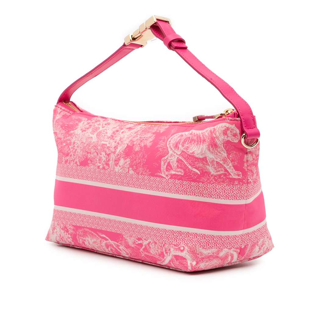 Dior Medium Technical Fabric Toile de Jouy Reverse DiorTravel Nomad Pouch - Back view