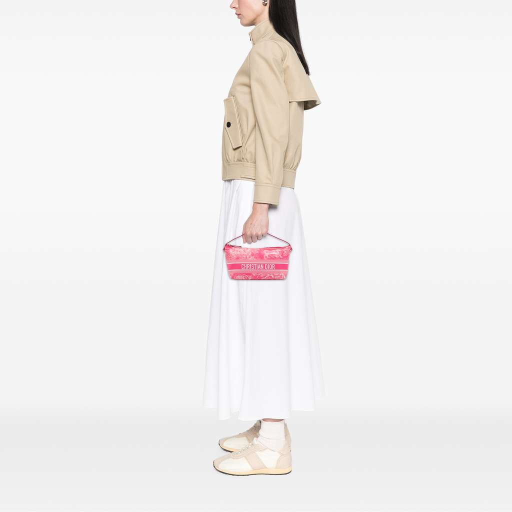 Dior Medium Technical Fabric Toile de Jouy Reverse DiorTravel Nomad Pouch - Image 12