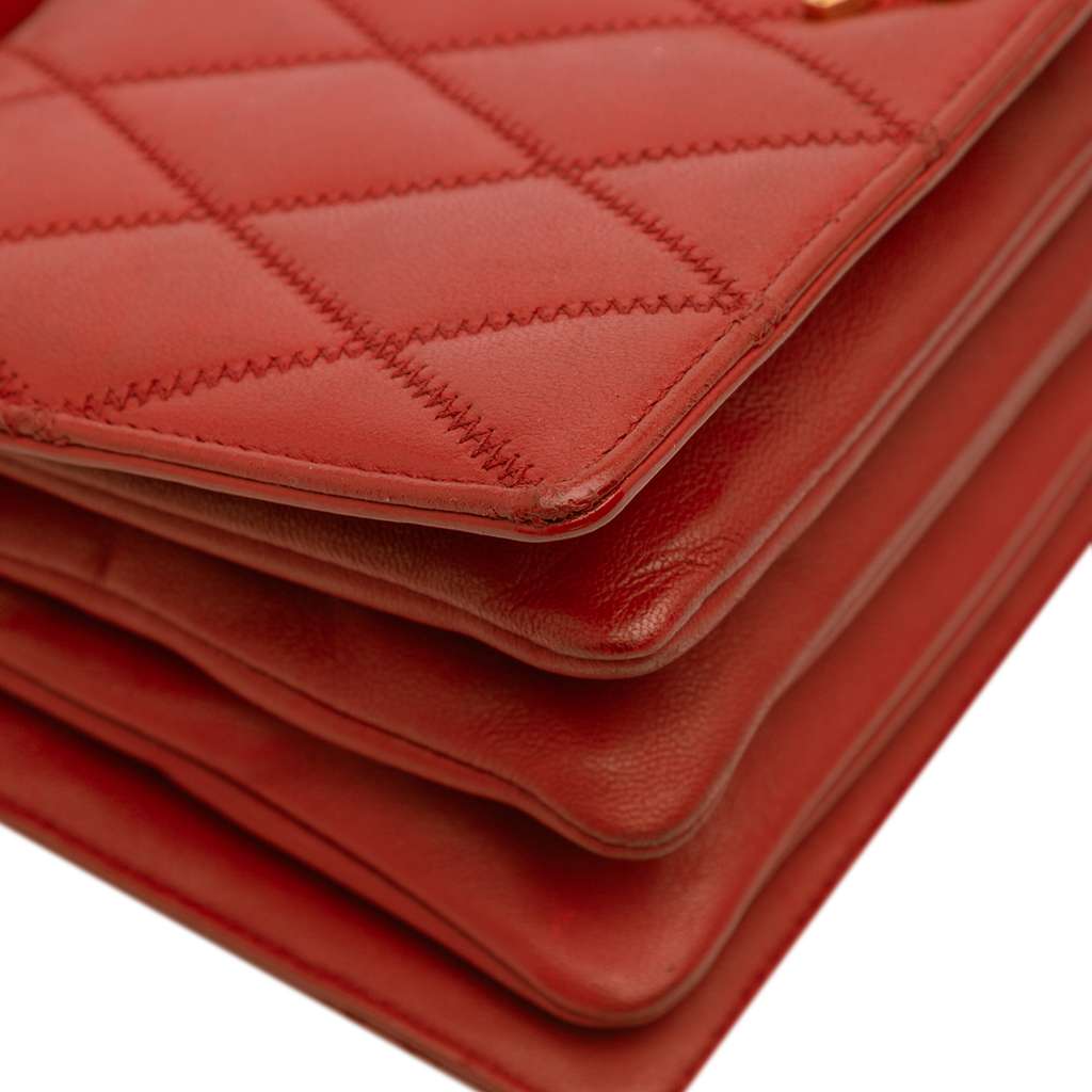 Saint Laurent Diamond Quilted Lambskin Angie Chain Bag - Image 10