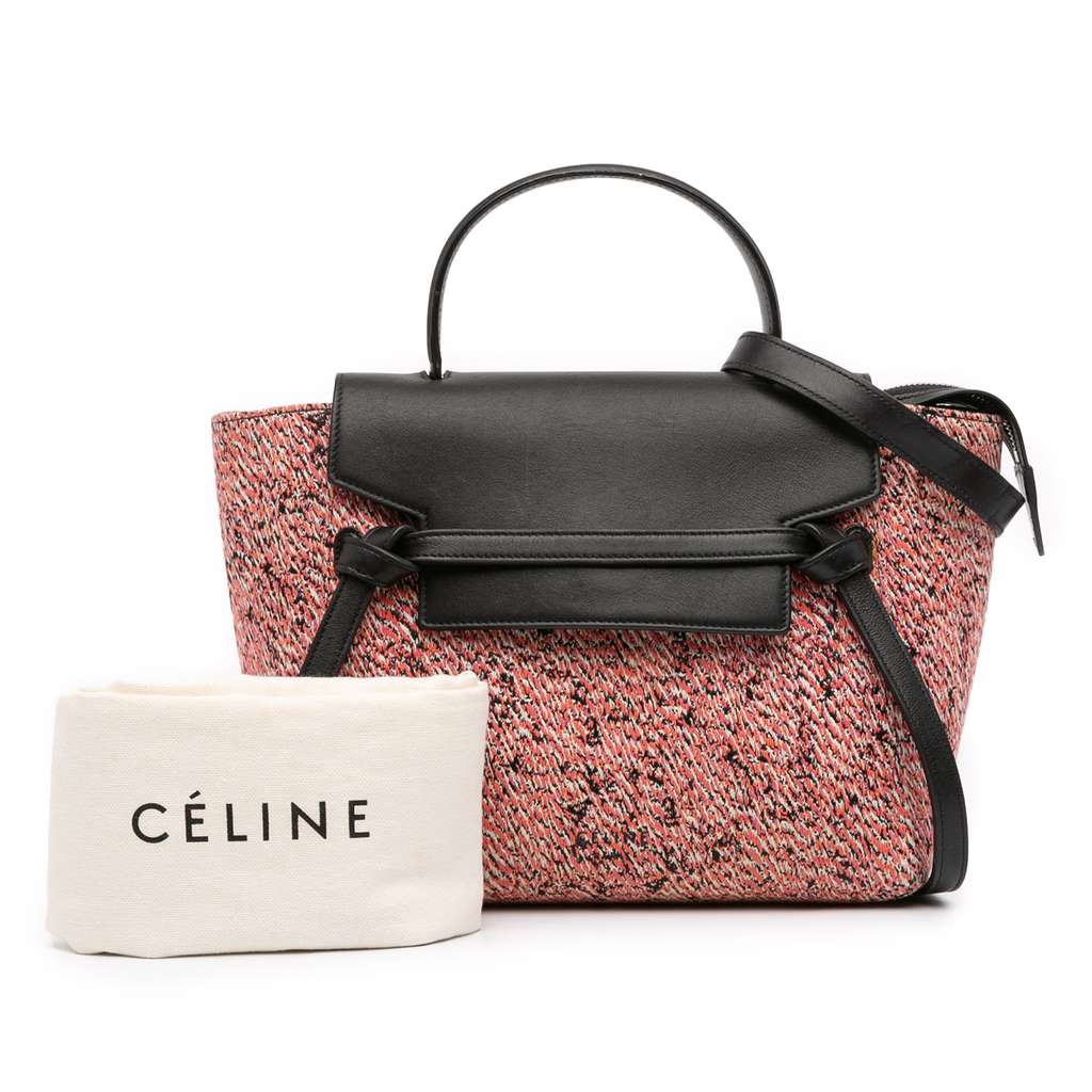 Celine Micro Tweed Belt Satchel - Image 15
