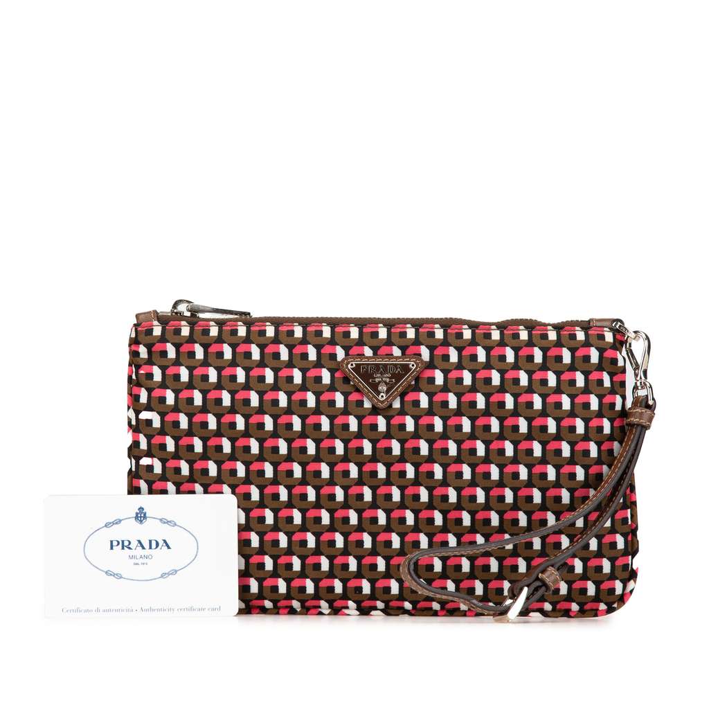 Prada Tessuto Stampato Wristlet Clutch - Image 14