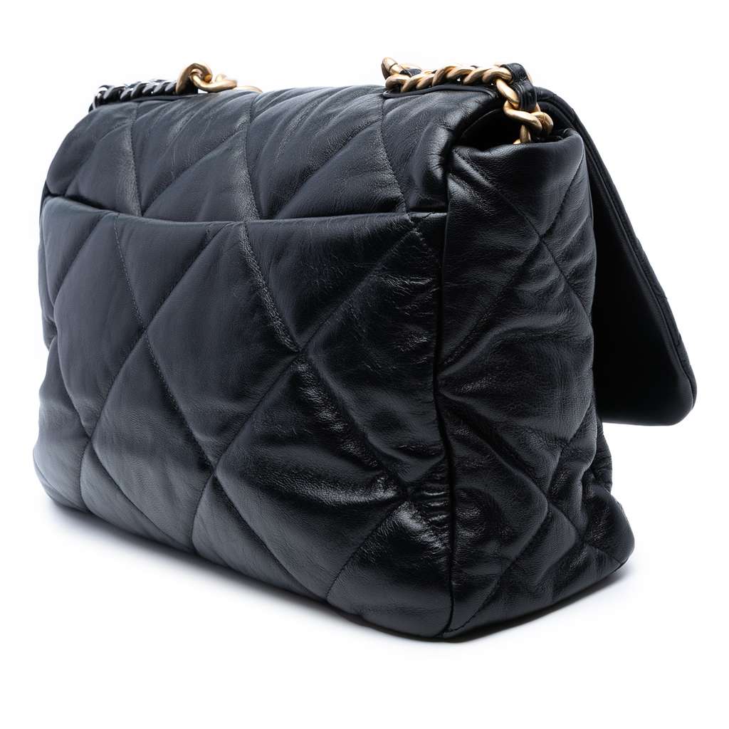 Chanel Maxi Lambskin 19 Flap - Back view