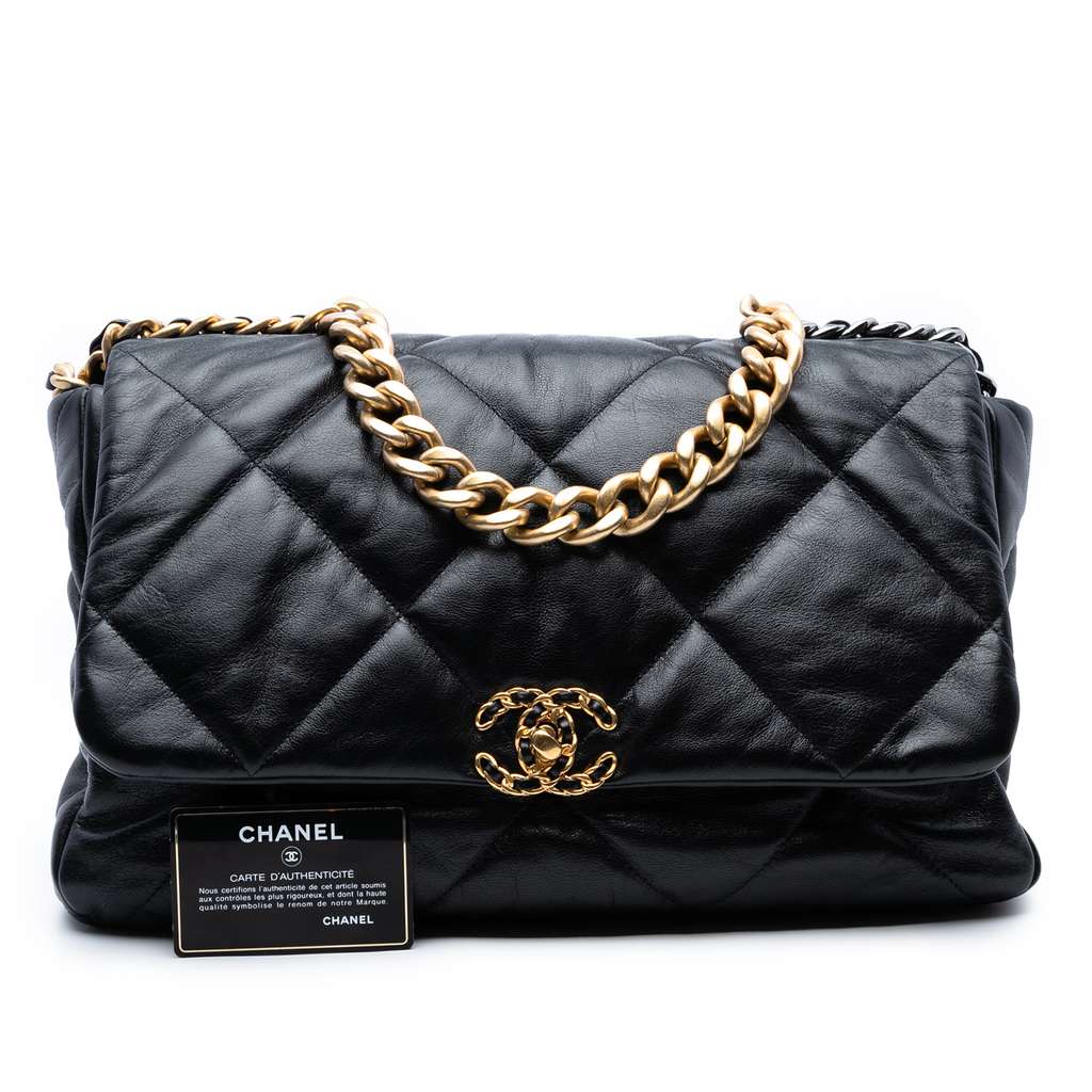 Chanel Maxi Lambskin 19 Flap - Image 10