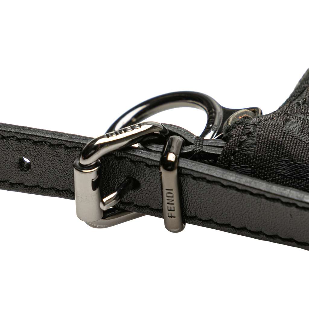 Fendi Zucchino Canvas Oyster Shoulder Bag - Image 11