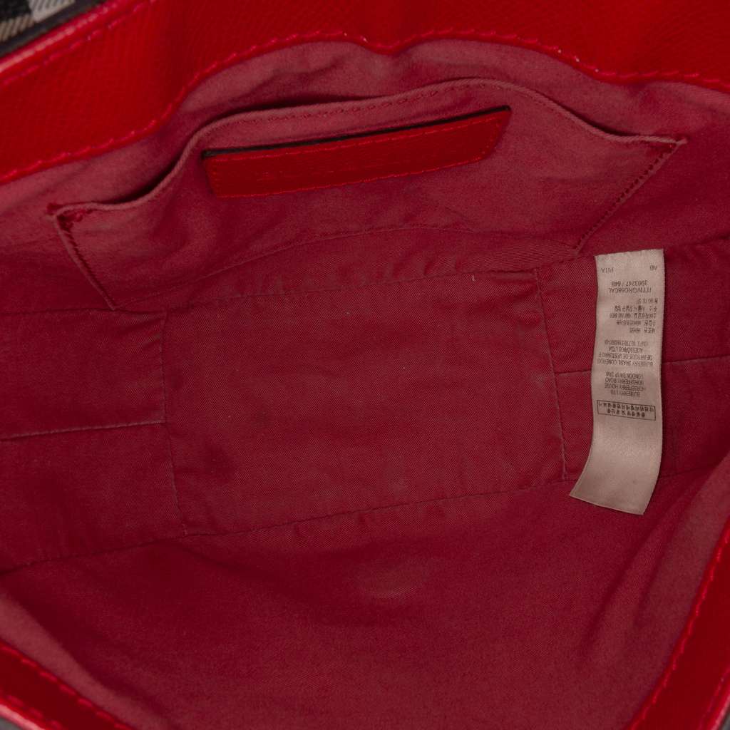 Burberry Patent Leather and Haymarket Check Coated Canvas Maydown Crossbody - 4