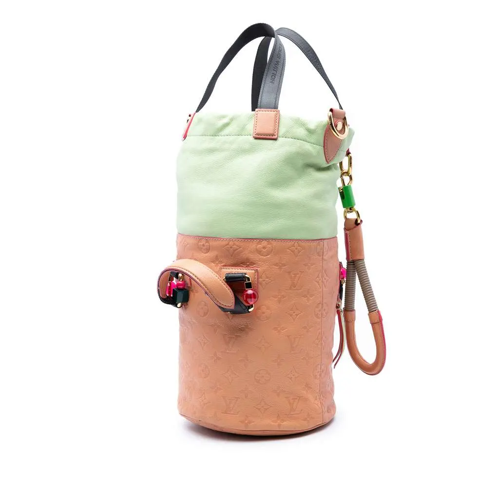 Louis Vuitton Monogram Empreinte Underground Duffle Bag Pink Leather Good - Back View