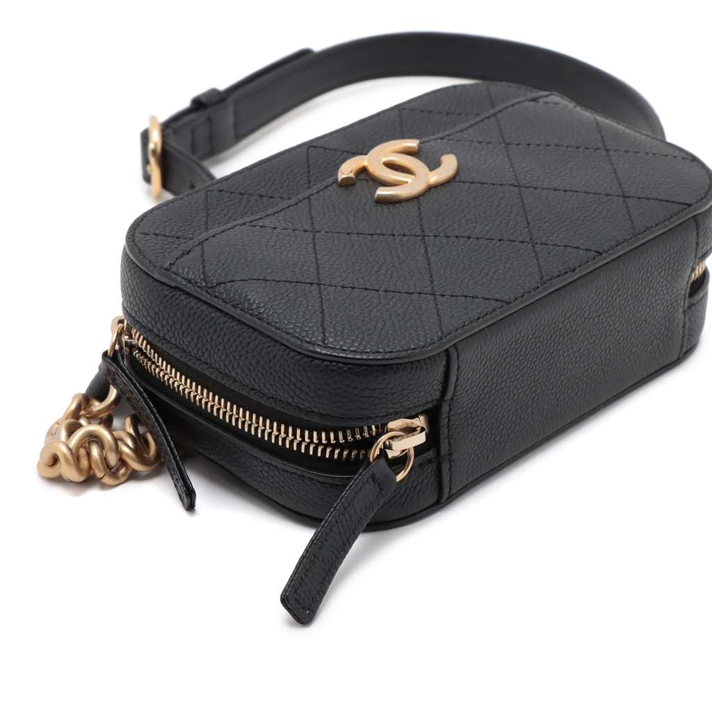 Chanel CC Stitched Caviar Waist Bag - Image 10