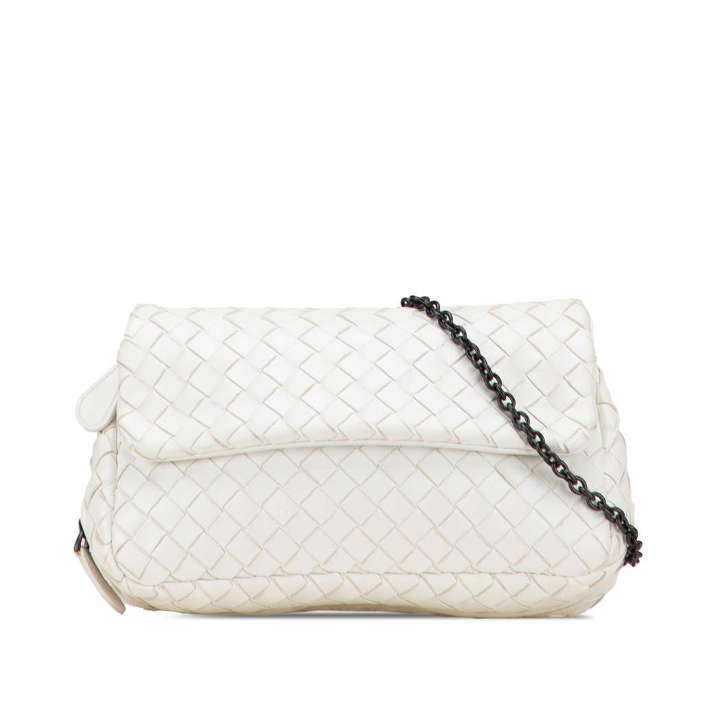 Bottega Veneta Mini Nappa Intrecciato Expandable Chain Flap Crossbody