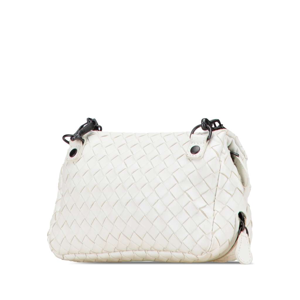 Bottega Veneta Mini Nappa Intrecciato Expandable Chain Flap Crossbody - Back view