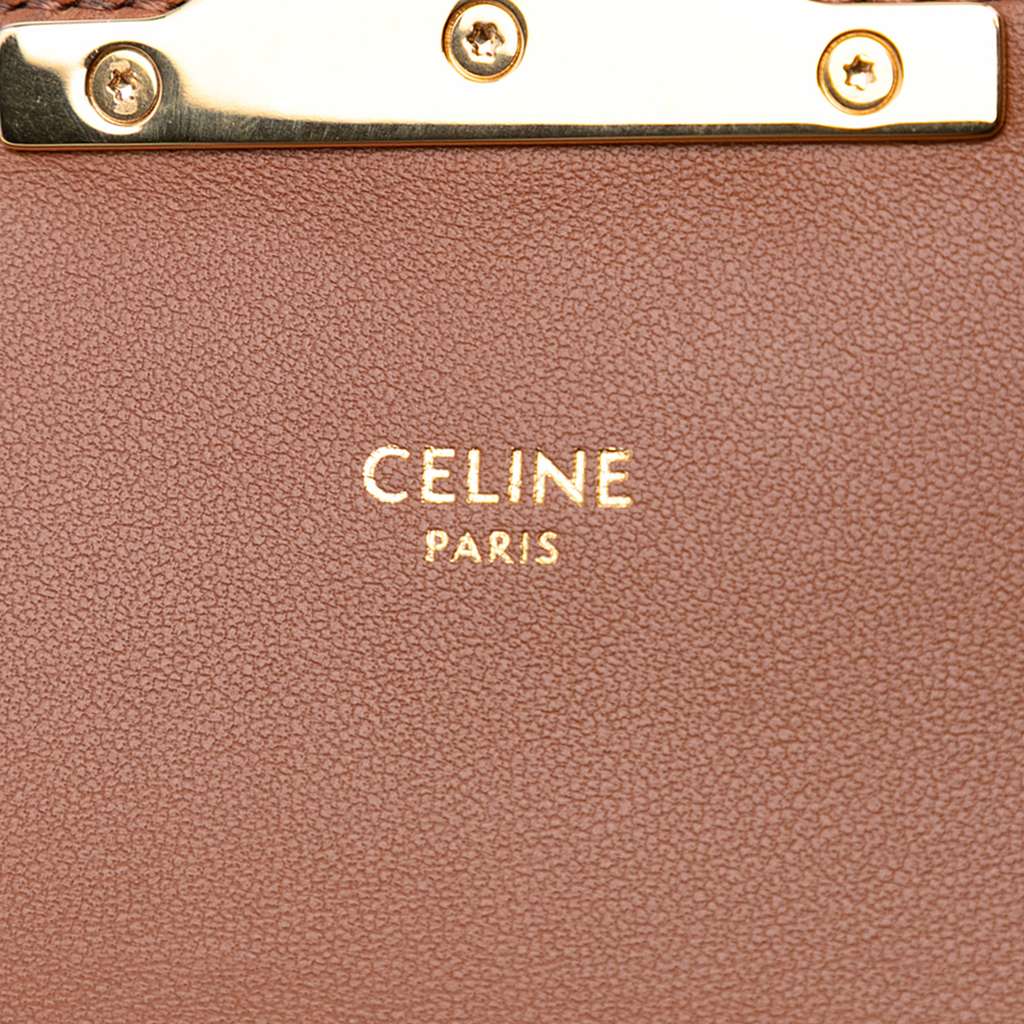 Celine Triomphe Coated Canvas Claude Chain Shoulder Bag - Side view