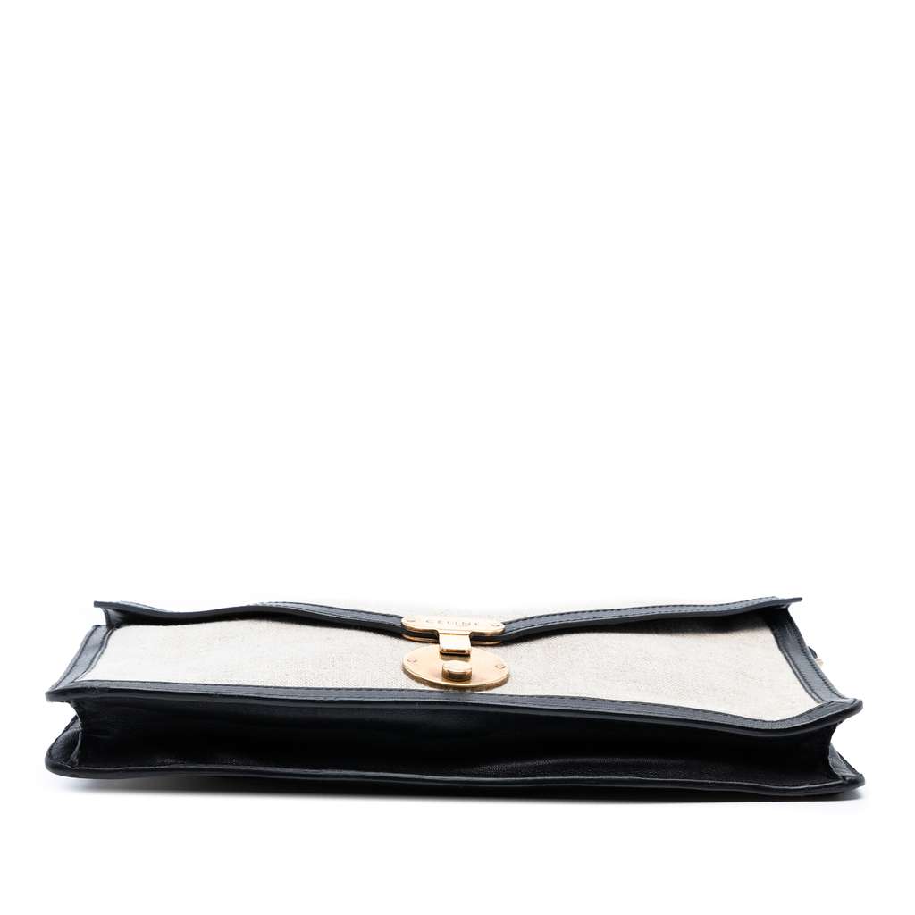 Celine Canvas and Calfskin Crossbody - Image 6