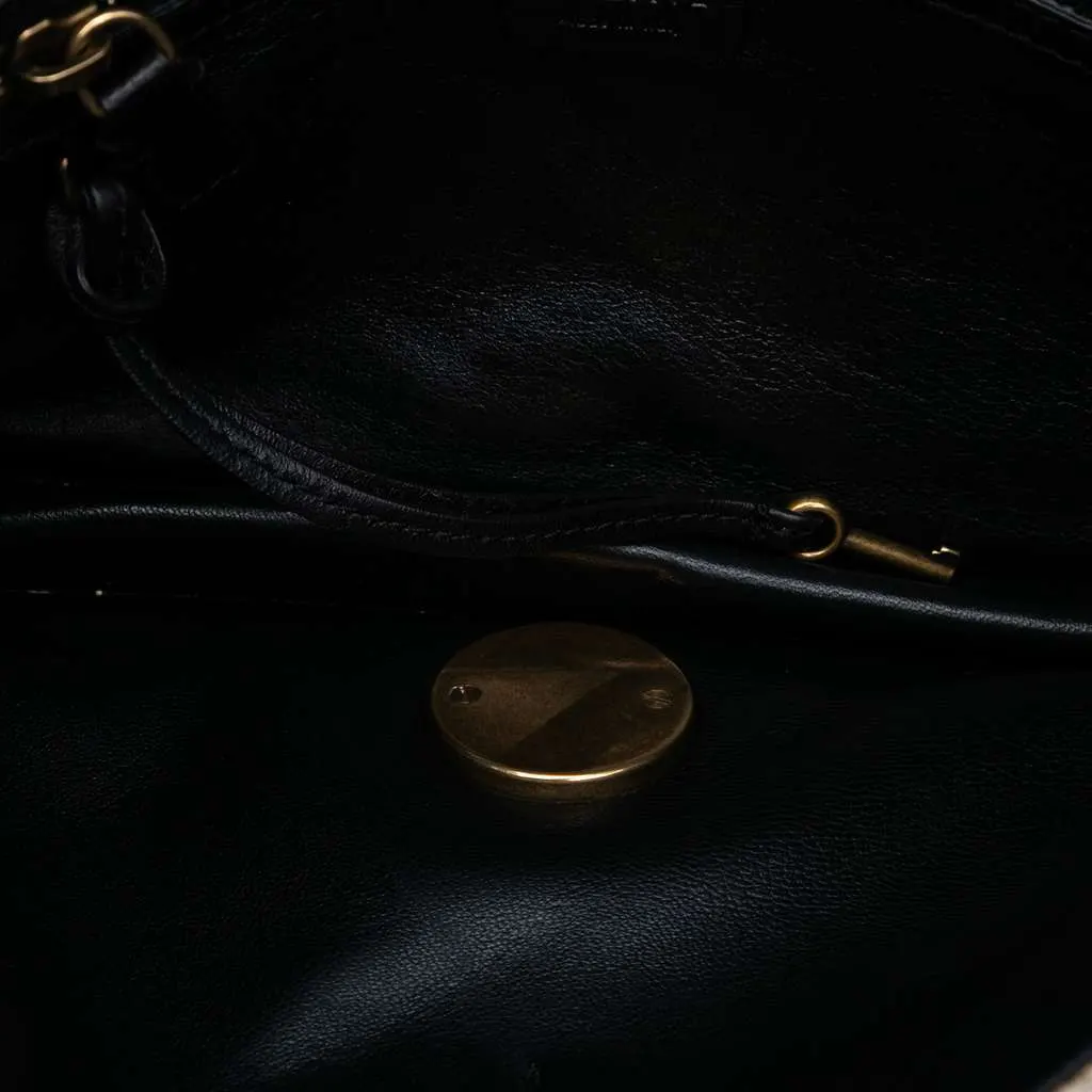 Celine Canvas and Calfskin Crossbody Brown Canvas Good - Model View
