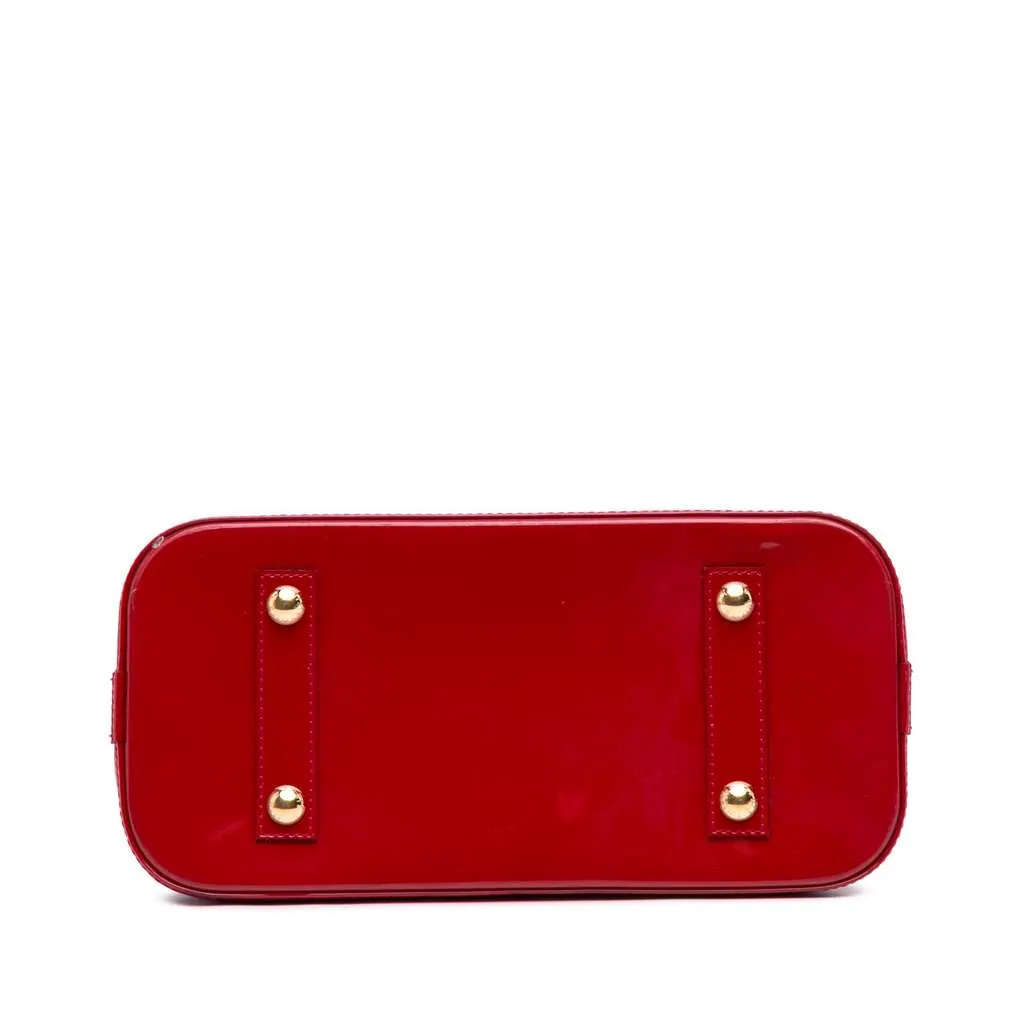 Louis Vuitton Monogram Vernis Alma PM Red Leather Good - Inside View