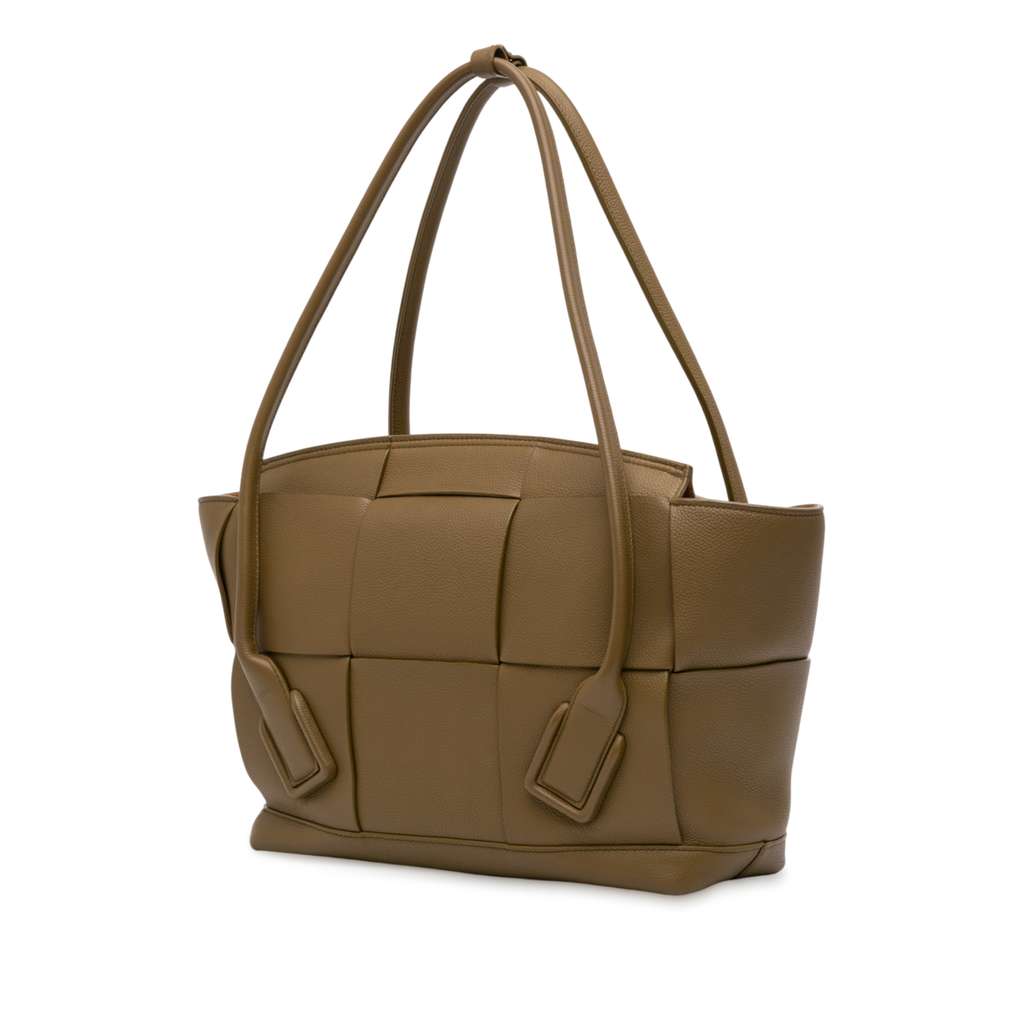 Bottega Veneta Medium Grained Calfskin Maxi Intrecciato Arco Bag - Back view