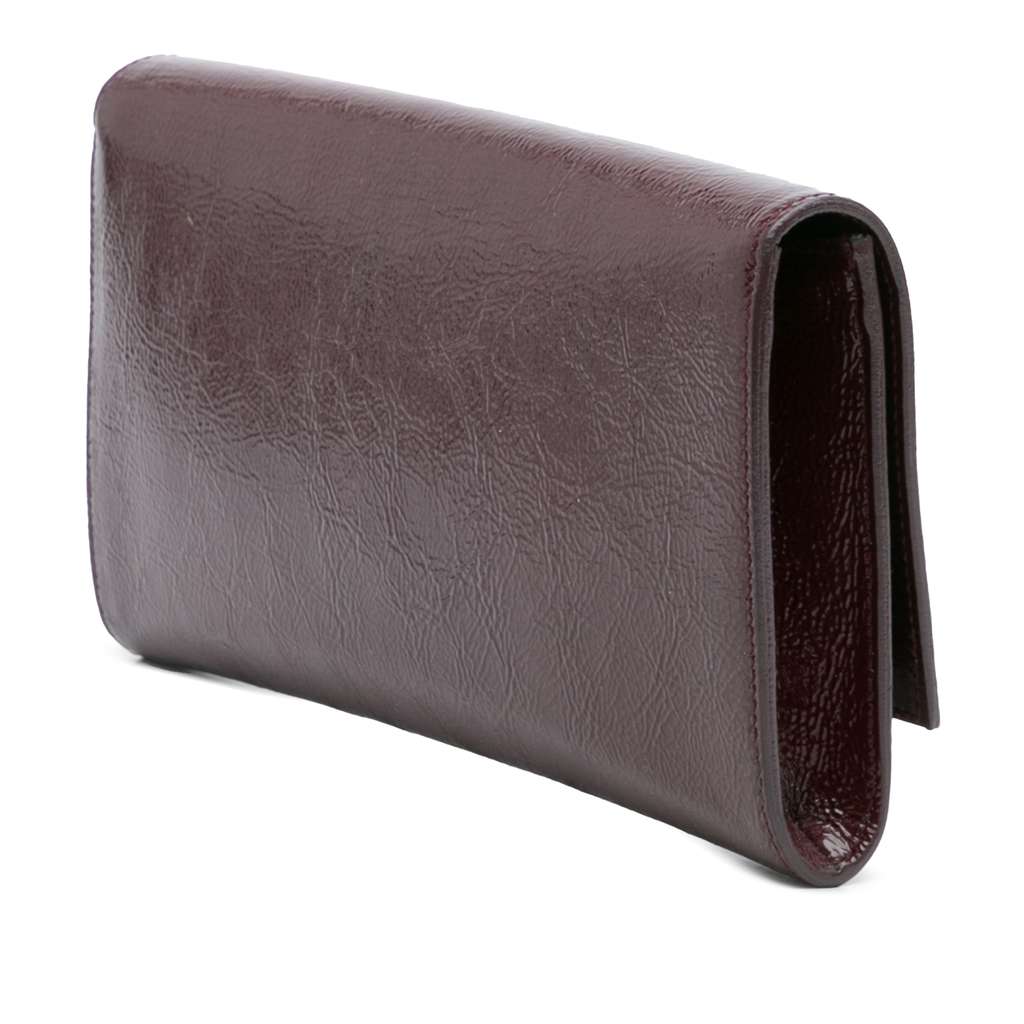 Saint Laurent Small Textured Patent Belle De Jour Clutch - 2