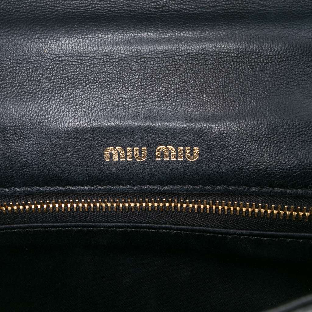 Miu Miu Velluto Matelasse Confidential Chain Crossbody - Side view