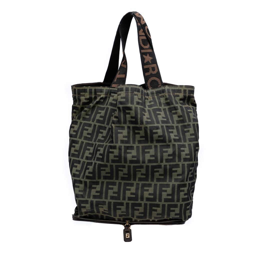 Fendi Zucca Canvas and Nylon Foldable Tote