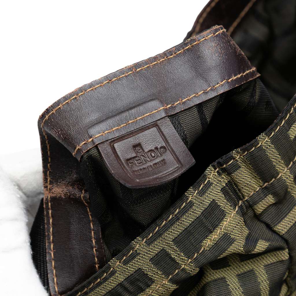 Fendi Zucca Canvas and Nylon Foldable Tote - Side view